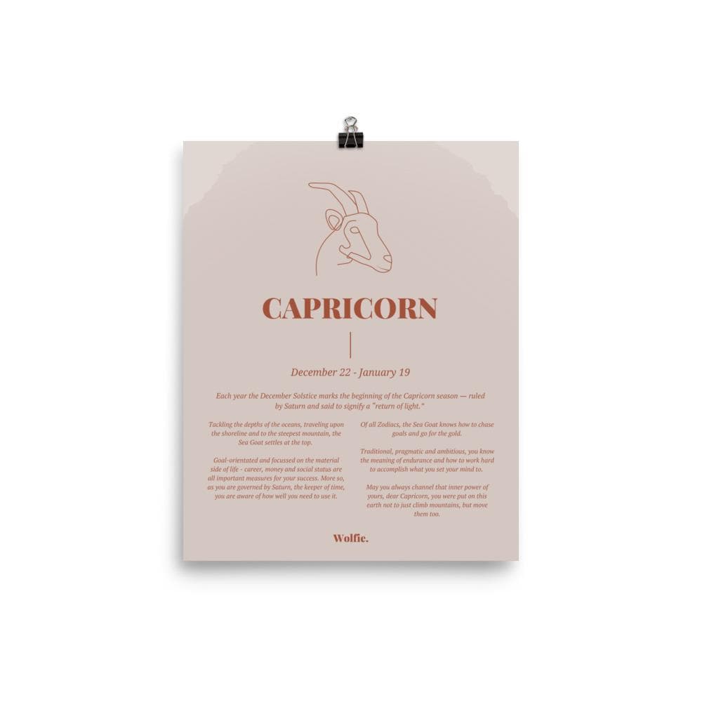 Capricorn Zodiac Poster