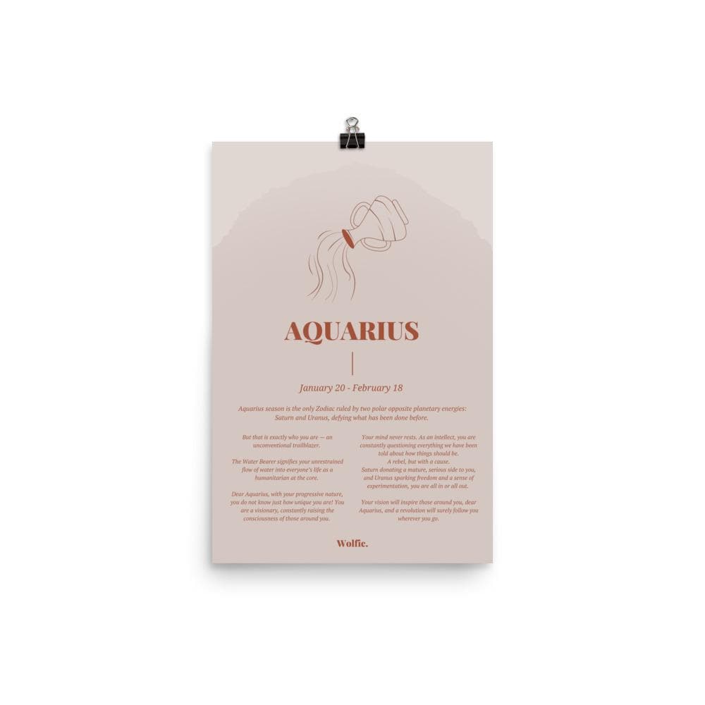 Aquarius Zodiac Poster