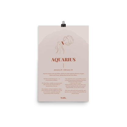 Aquarius Zodiac Poster