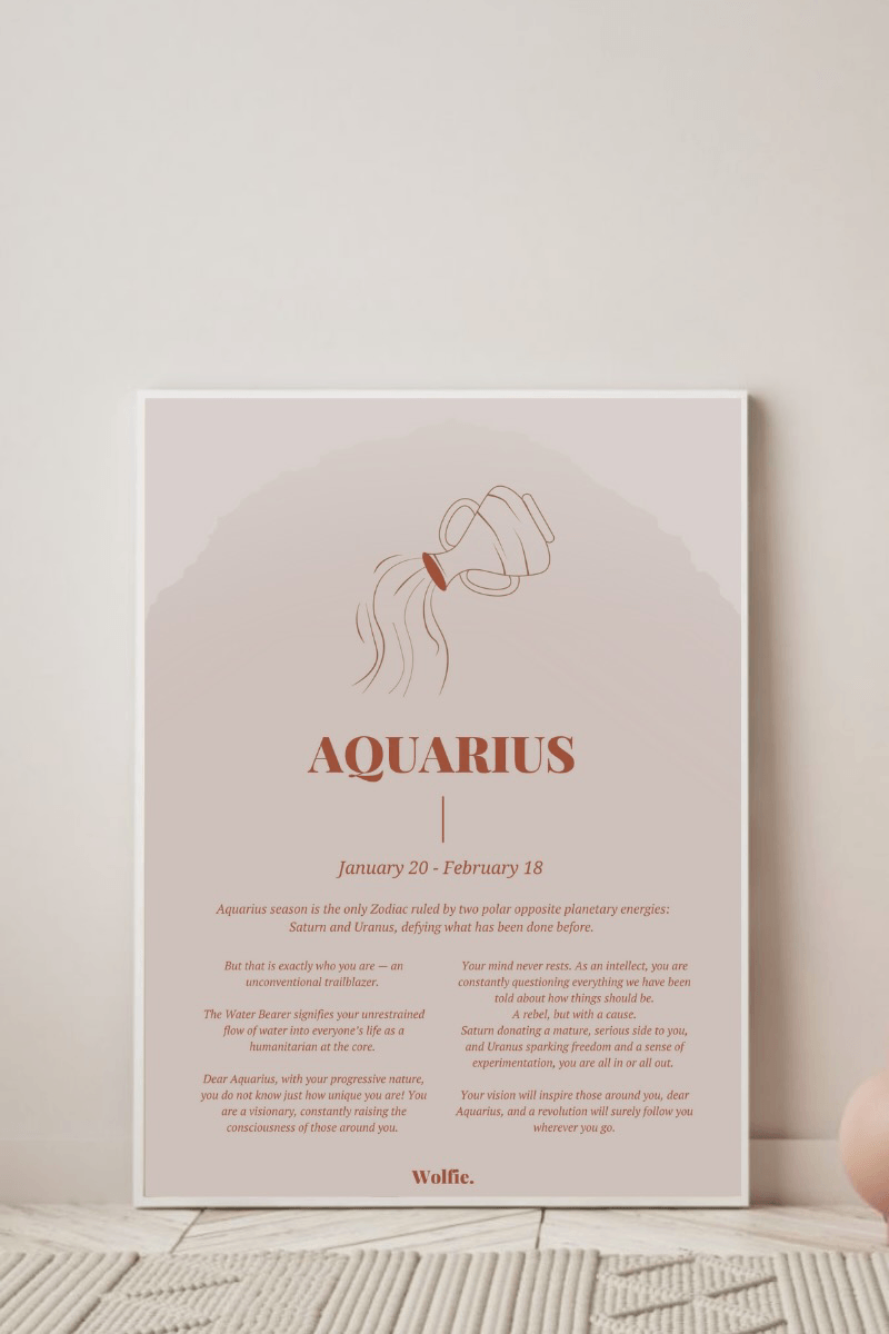 Aquarius Zodiac Poster