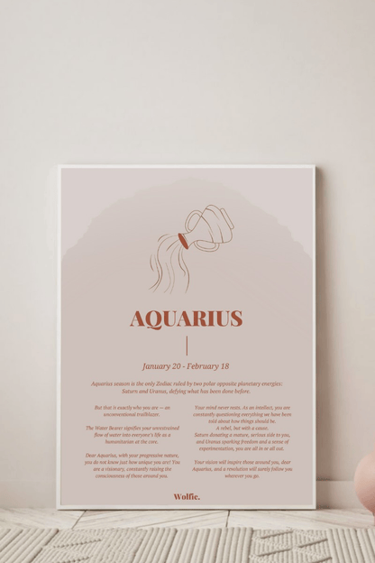 Aquarius Zodiac Poster