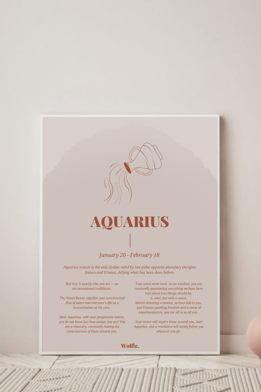 Aquarius Zodiac Poster