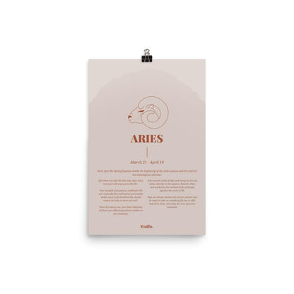 Aries Zodiac Poster