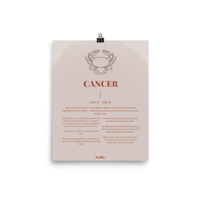 Cancer Zodiac Poster