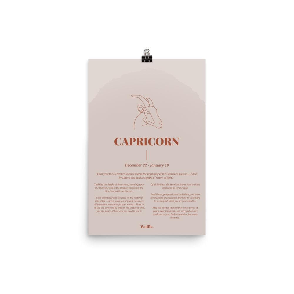 Capricorn Zodiac Poster