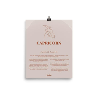 Capricorn Zodiac Poster