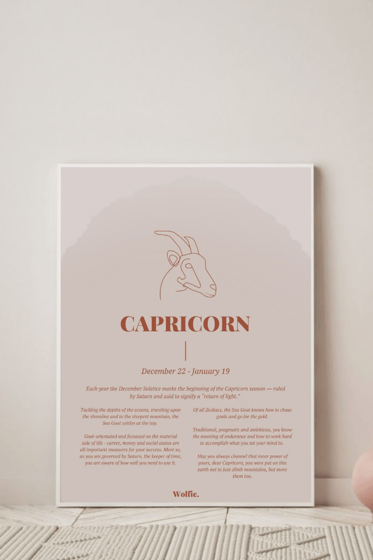 Capricorn Zodiac Poster