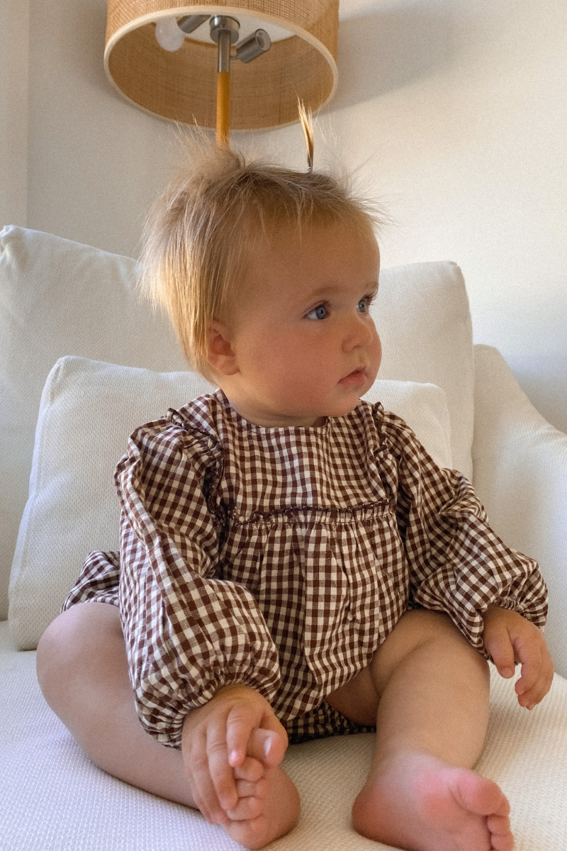 Harlow set | gingham bark