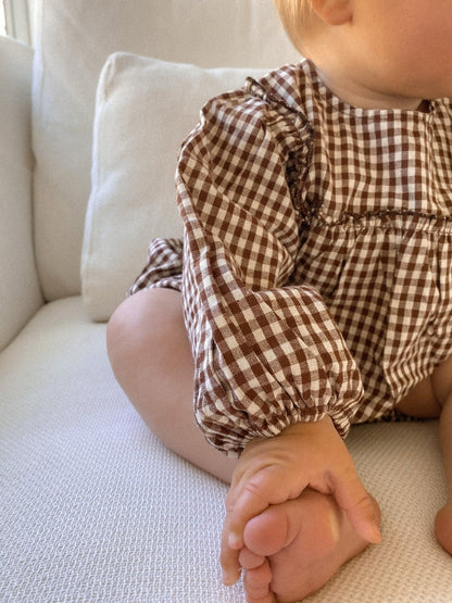 Harlow set | gingham bark