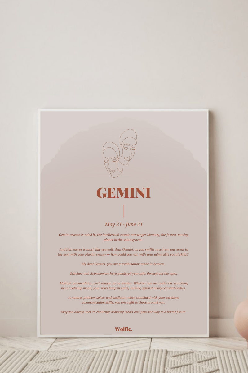 Gemini Zodiac Poster