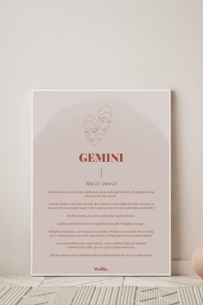 Gemini Zodiac Poster