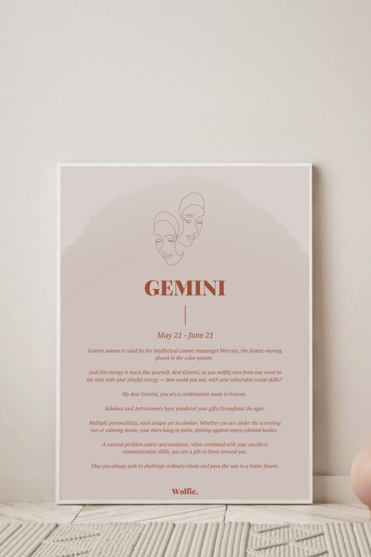 Gemini Zodiac Poster