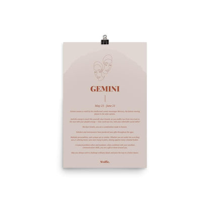 Gemini Zodiac Poster
