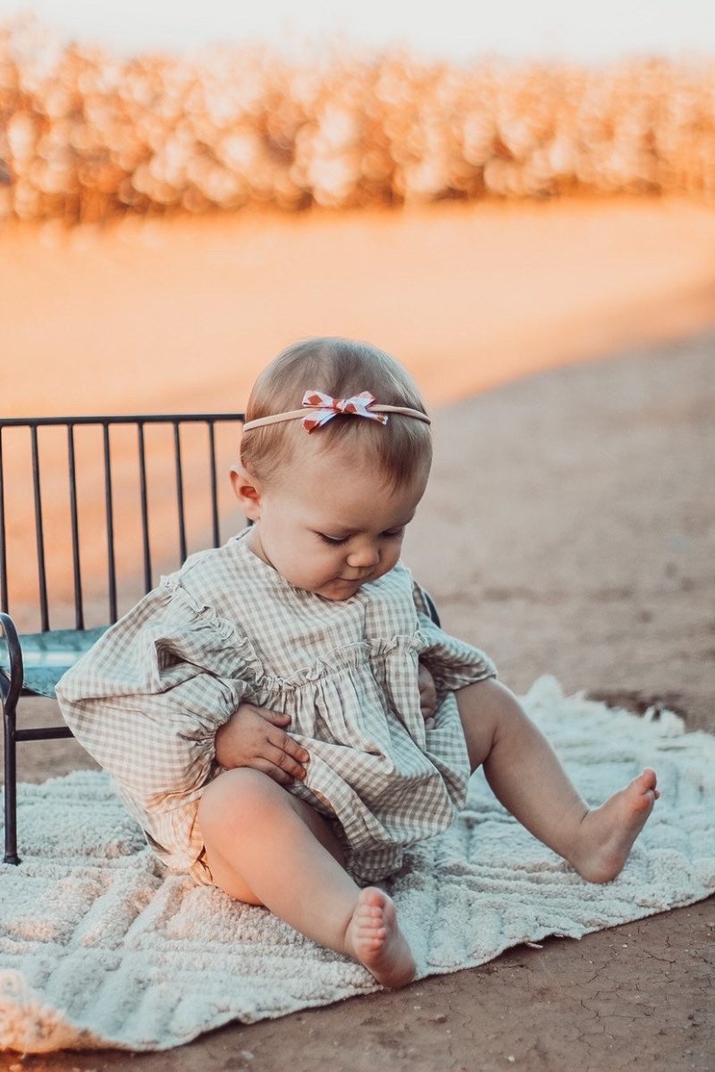 Harlow set | gingham sand