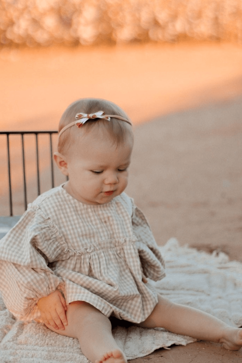 Harlow set | gingham sand