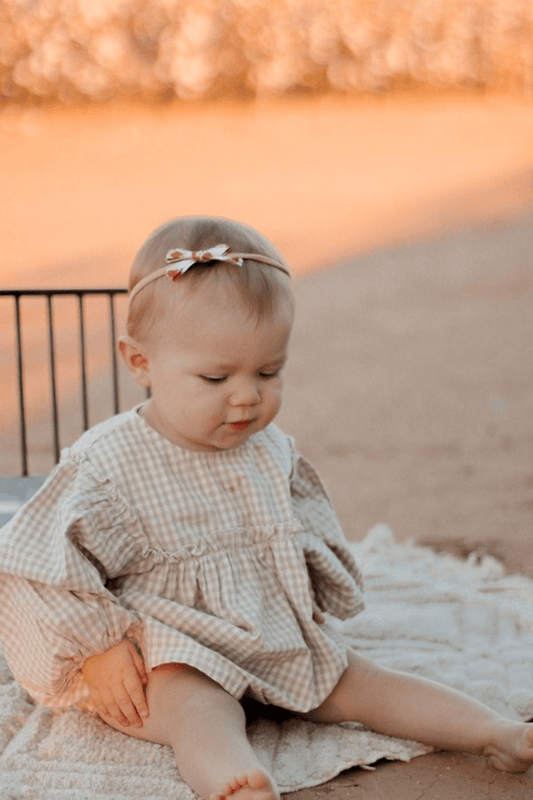 Harlow set | gingham sand