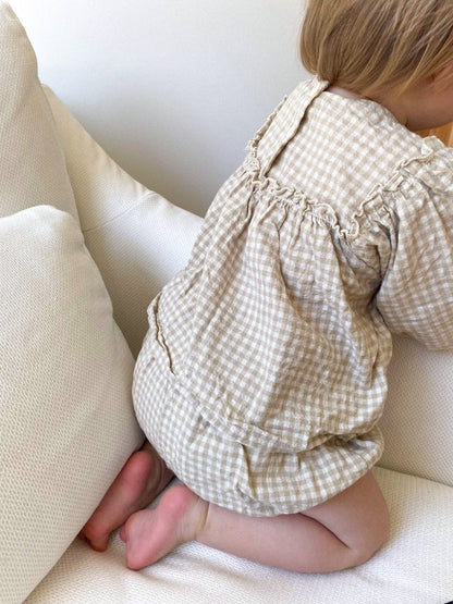 Harlow set | gingham sand