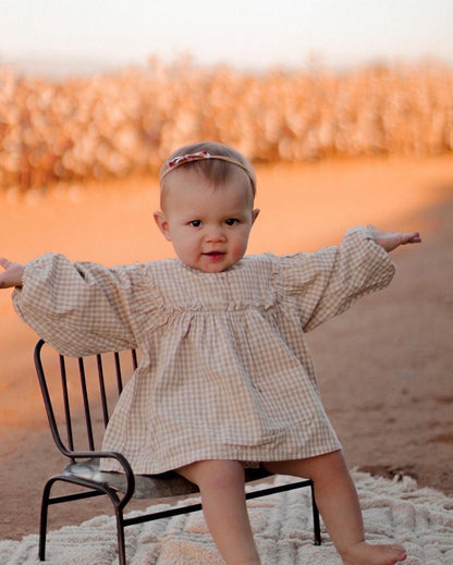 Harlow set | gingham sand