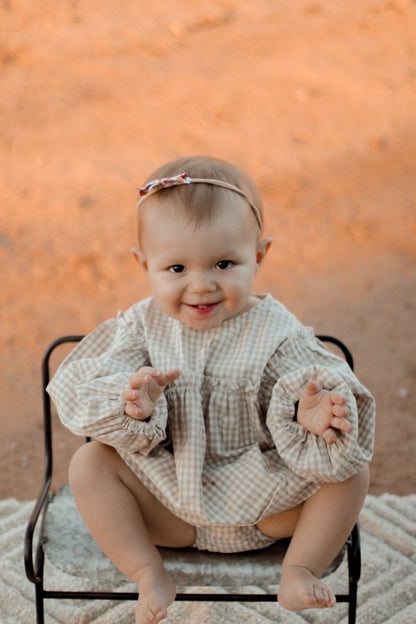 Harlow set | gingham sand
