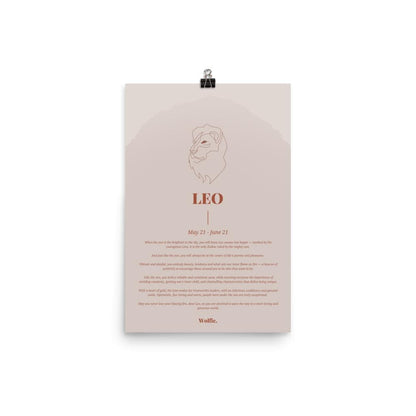 Leo Zodiac Poster - old