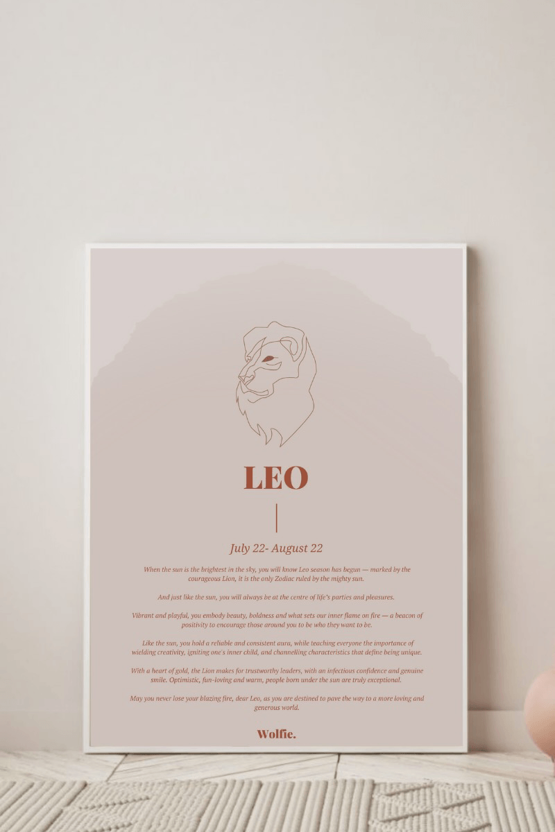 Leo Zodiac Poster - old