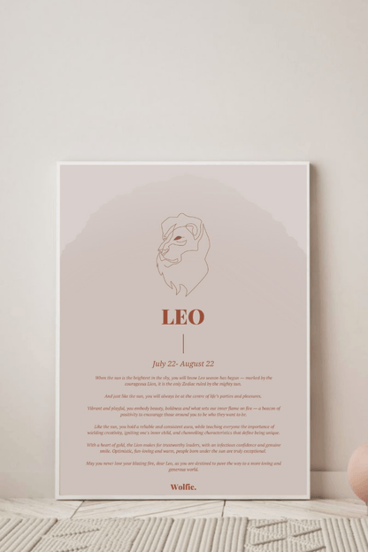 Leo Zodiac Poster - old