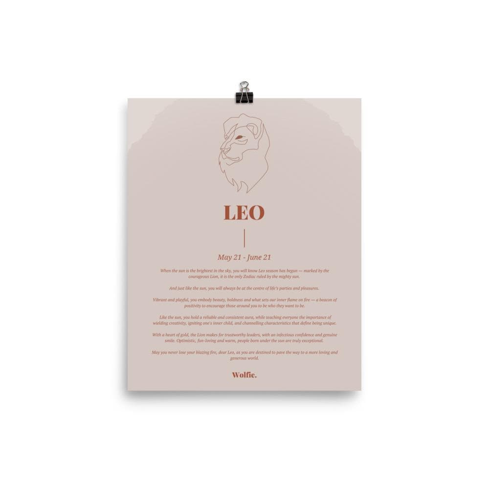 Leo Zodiac Poster - old