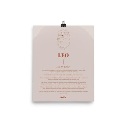 Leo Zodiac Poster - old