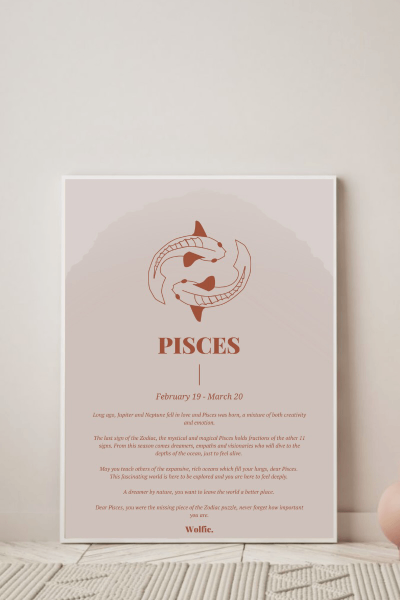 Pisces Zodiac Poster