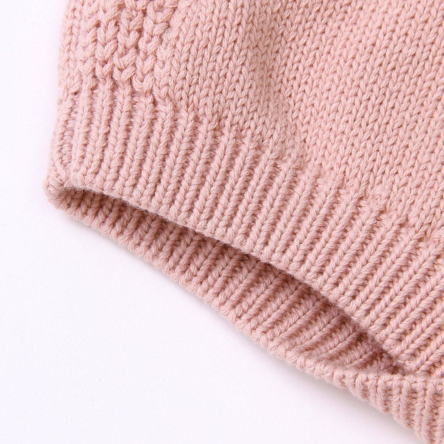 Rainbow knitted romper | blush