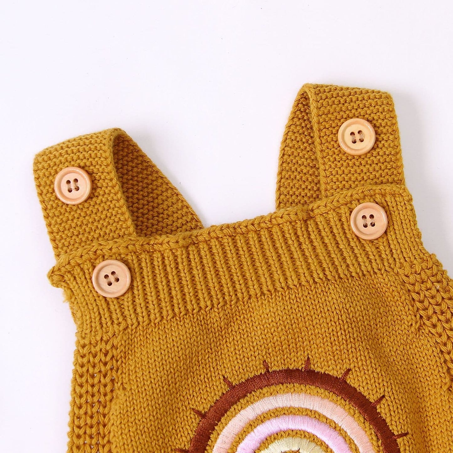 Rainbow knitted romper | honey