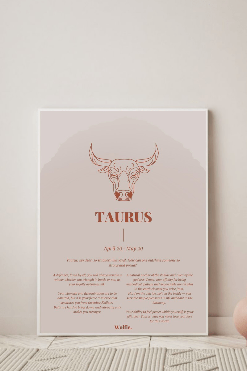 Taurus Zodiac Poster